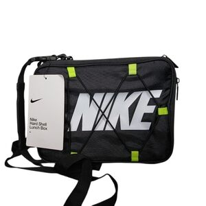 Nike Hard Shell Lunch Bag Black, White and Neon Green